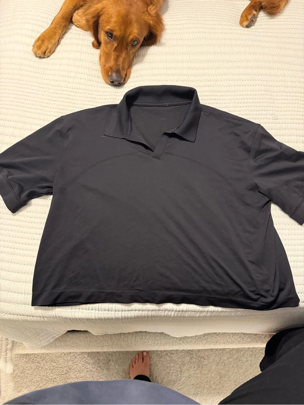 Lululemon Cropped Black Tennis Polo